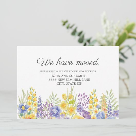 お知らせ黄色い青い紫のフローラ 案内状 (スタンド正面)