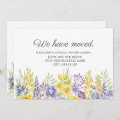 お知らせ黄色い青い紫のフローラ 案内状 (正面/裏面)