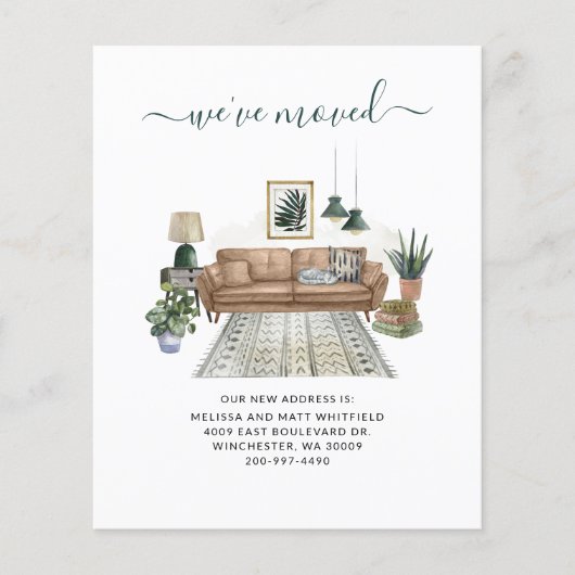 お知らせ かわいい引越しのお知らせ チラシ (正面)