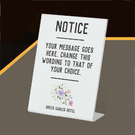 お知らせ – ゲスト用ホテルメッセージ 台座サイン