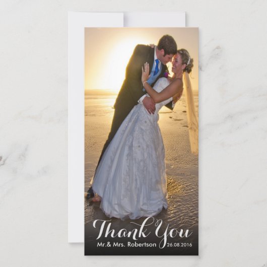 お知らせ |シンプルの結婚写真テンプレート サンキューカード (正面)