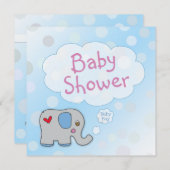 お知らせ - ベビーシャワー - 男の子 招待状 (正面/裏面)