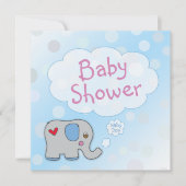 お知らせ - ベビーシャワー - 男の子 招待状 (正面)