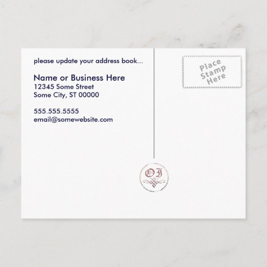 お知らせ:レトロなストライプ 案内ポストカード (裏面)