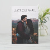 お知らせ ワイルドフラワー ブルー 水彩 エレガント 招待状 (スタンド正面)