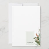 お知らせ 保存日付 エレガントな葉の発表 セーブザデート (裏面)