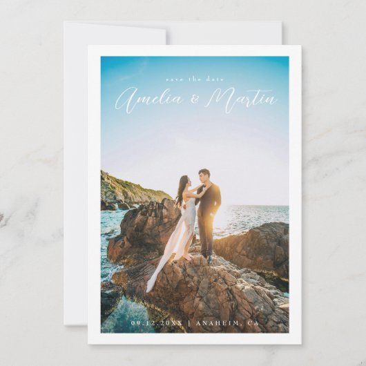 お知らせ 保存 日付付 肖像写真 白い枠 セーブザデート (正面)