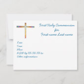 お知らせ - 初めての聖体拝領（少年）- 招待状 (裏面)