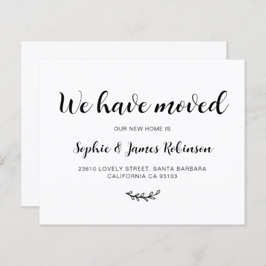 お知らせ 新しい家に引っ越しました 新居の引っ越しのお知らせ (正面/裏面)