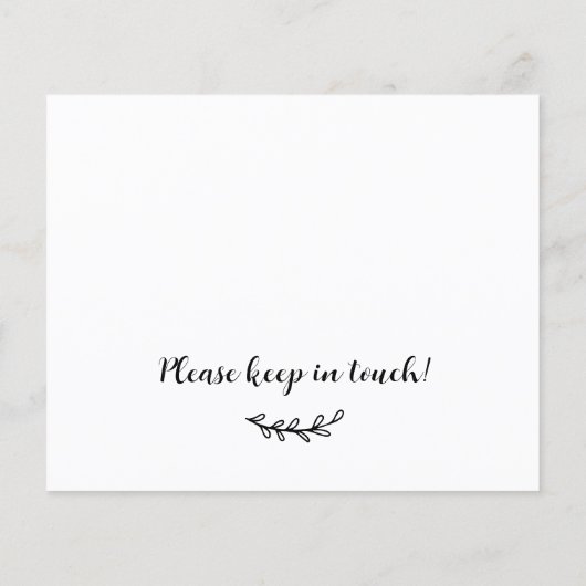 お知らせ 新しい家に引っ越しました 新居の引っ越しのお知らせ (裏面)