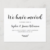 お知らせ 新しい家に引っ越しました 新居の引っ越しのお知らせ (正面)