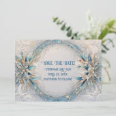 お知らせ 日付を保存 ロマンチック アートデコ風 ウィレ 招待状 (スタンド正面)