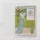 お知らせ/最新ニュース/女性がヘッドラインを読む セーブザデート (正面/裏面)