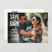 お知らせ 現代のタイポグラフィ写真ポストカードを保存 ポストカード (正面/裏面)