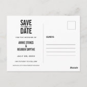 お知らせ 現代のタイポグラフィ写真ポストカードを保存 ポストカード (裏面)