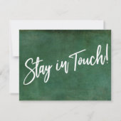 お知らせ - 良い変化を！ダークグリーンのグランジスタイル発表 招待状 (裏面)