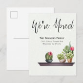 お知らせ - 観葉植物を新居に移しました 案内ポストカード (正面/裏面)