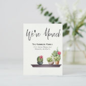 お知らせ - 観葉植物を新居に移しました 案内ポストカード (スタンド正面)