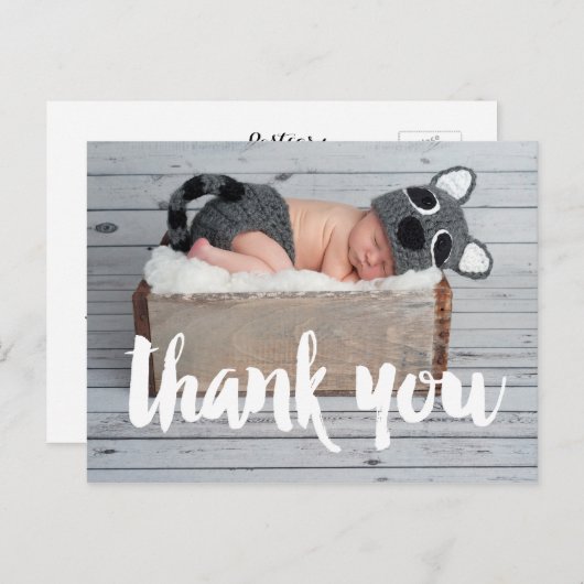 お礼とベビー誕生発表葉書 ポストカード (正面/裏面)
