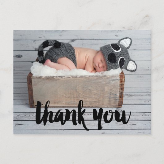 お礼とベビー誕生発表葉書 ポストカード (正面)