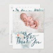 お礼とベビー誕生発表 案内ポストカード (正面/裏面)
