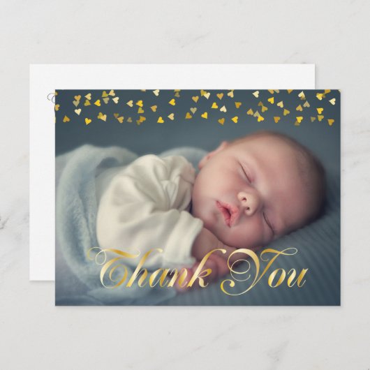 お礼とベビー誕生発表 案内ポストカード (正面/裏面)