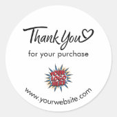 お礼のカスタムロゴ/ウェブサイトのステッカーシート ラウンドシール (正面)