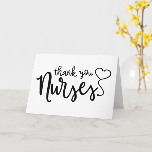 お礼のナース |スクリプファンシート カード (黄色い花)