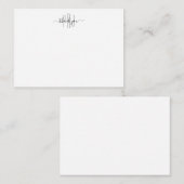 お礼のノートカードモノグラムクラシック文房具 ノートカード (正面/裏面)