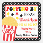 お礼のプレゼントを言うために飛び込む スクエアシール (正面)