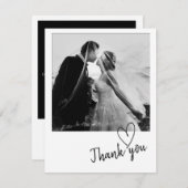 お礼のミニマル写真カード セーブザデート (正面/裏面)