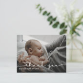 お礼のメッセージ入りベビー誕生お知らせカード ポストカード (スタンド正面)