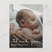 お礼のメッセージ入りベビー誕生お知らせポストカード ポストカード (正面)