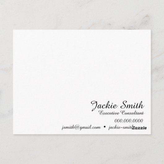 お礼のメモ – 両面 ポストカード (裏面)