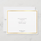 お礼のメモ 現代的で大胆なブロックデザイン コーラルピンク ゴールド サンキューカード (裏面)