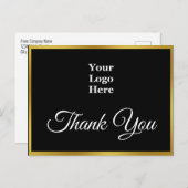 お礼の両面ブラック&金ゴールドフェイクロゴはこちら ポストカード (正面/裏面)