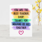 お礼の先生カード カード (黄色い花)