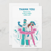 お礼の医師とナースカード サンキューカード (正面/裏面)