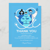 お礼の医師とナースカード サンキューカード (正面/裏面)