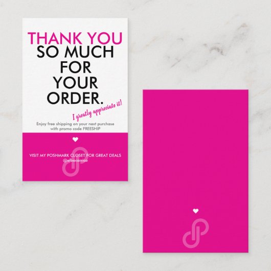 お礼の印 名刺 (正面/裏面)