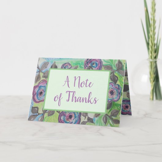 お礼の国のフローラカスタムメッセージ サンキューカード (正面)