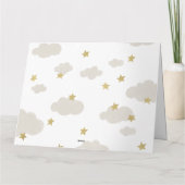 お礼の月星雲のベビーシャワー サンキューカード (裏面)