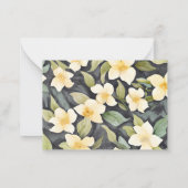 お礼の水の色ガーデニアスありがとうノート ノートカード (裏面)