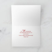 お礼の確認ギフト金ゴールド&レッドレイズ サンキューカード (内部)