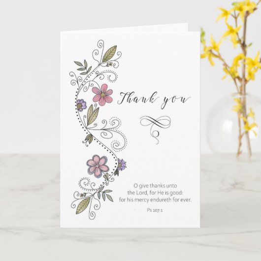 お礼の聖なる書物、 経典手描き花渦カード カード (黄色い花)