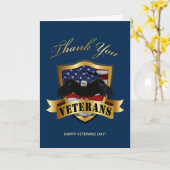 お礼の退役軍人 カード (黄色い花)