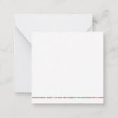 お礼の金ゴールドグリッター ノートカード (裏面)