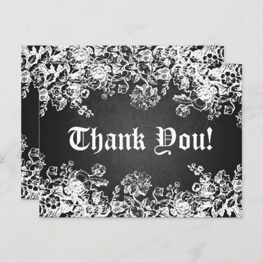 お礼は黒ビクトリアン色 ポストカード (正面/裏面)