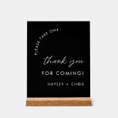 お礼を一つ黒に一つ結婚頼む アクリルサイン (正面)