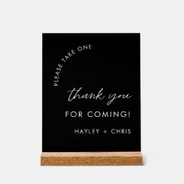 お礼を一つ黒に一つ結婚頼む アクリルサイン